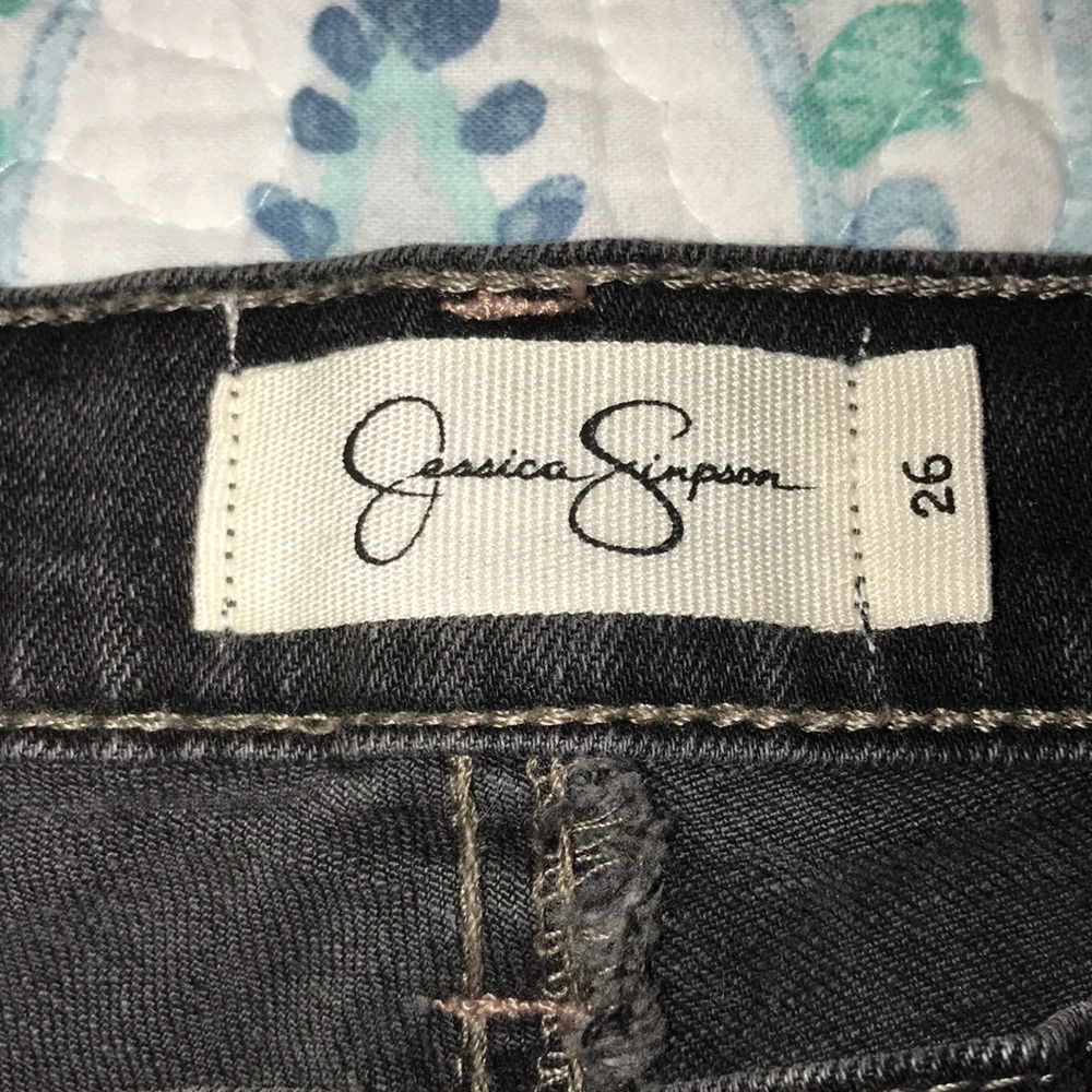 SOLD- NWT Jessica Simpson Black Destructed Jeans - Picture 7 of 8